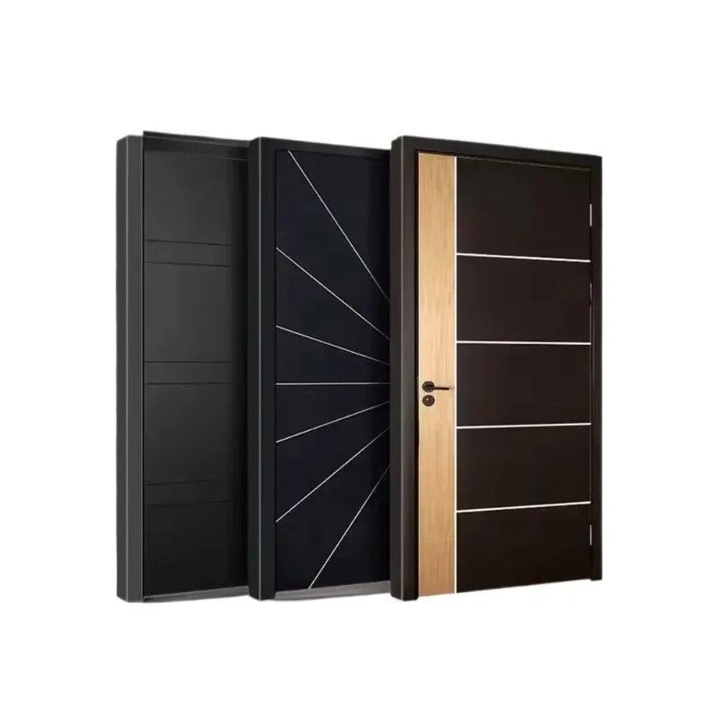 Eco Friendly Hotel Bedroom Solid Wood Composite Door MDF Melamine Board Paint Free Indoor Casement Wooden Door