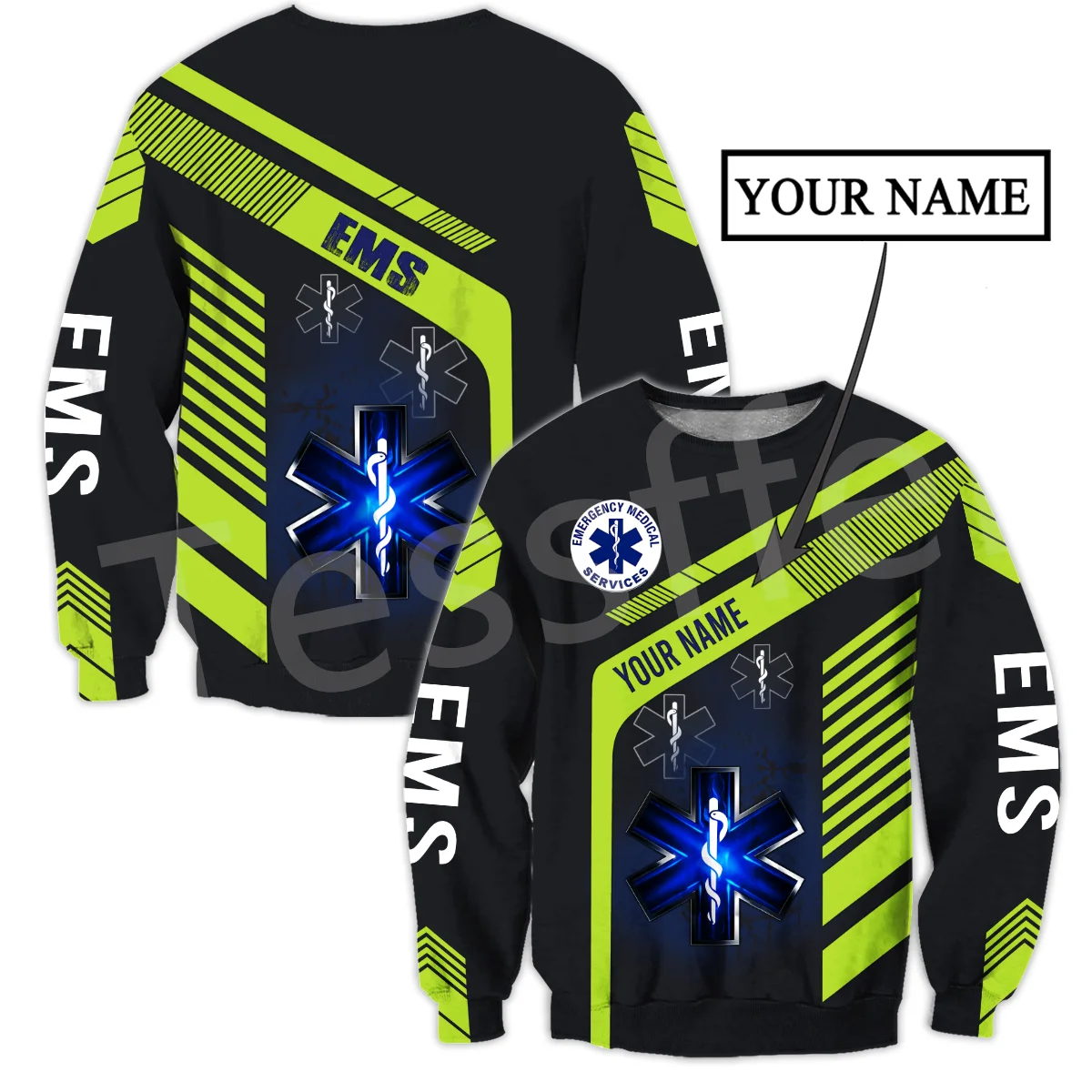 Tessffel Custom Name Emergency Medical Technician EMT EMS Paramedic 3DPrint Men/Women Harajuku Casual Pullover Jacket Hoodies 14