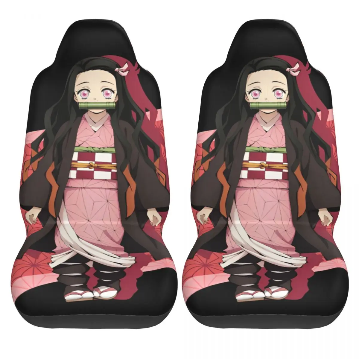 Demons Nezuko Kamado Universal Car Seat Cover Off-Road Slayers Print K-Kimetsu Anime Car Seat Protection Covers