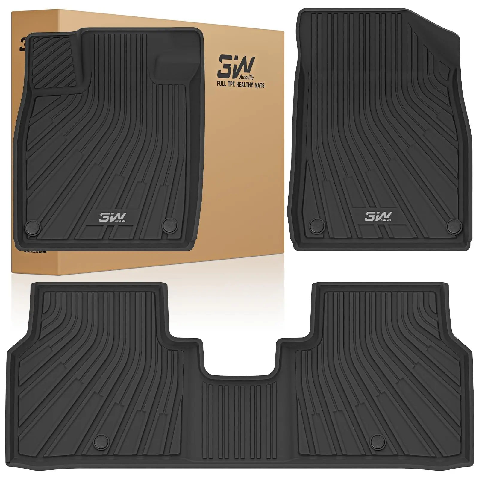 

Custom Fit All Weather Floor Mats For Volkswagen ID4 2021-2026 Black TPE Liner Set