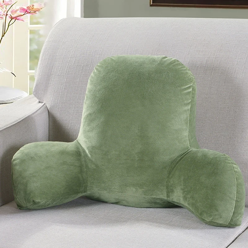 Sofa Cushion Back Pillow Bed Plush Big Backrest Reading Rest Pillow Lumbar Support Chair Cushion with Arms Home Decor