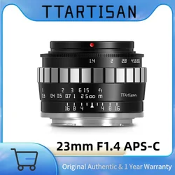 TTArtisan 23mm F1.4 APS-C Manual Focus Camera Lens for Sony E Leica L Sigma L Fuji X Canon RF Nikon Z M43 Mount