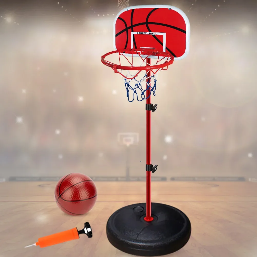 

Basketball Goals with Ball and Pump Mini Basketball Hoop Adjustable Basketball Hoop Set Indoor Outdoor Play for Kids Yoga