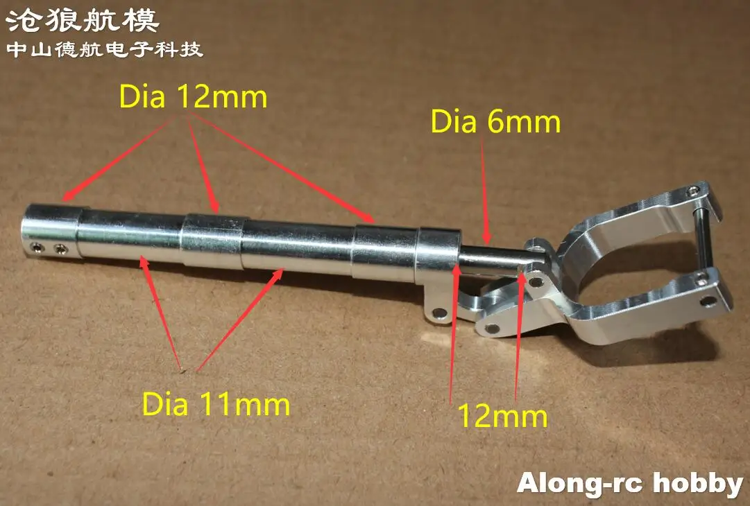 RC Airplane Part-- Height 95mm-185mm Damping Kneeling Landing Gear Worm Shock Tripod Suitable for 3-5kg RC Models Jet EDF Plane