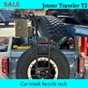 車のトランク用の特別なハンガー,改造された自転車ラック,外部装飾,Chery Jetour Traveler t2,2023-2024に適しています 1