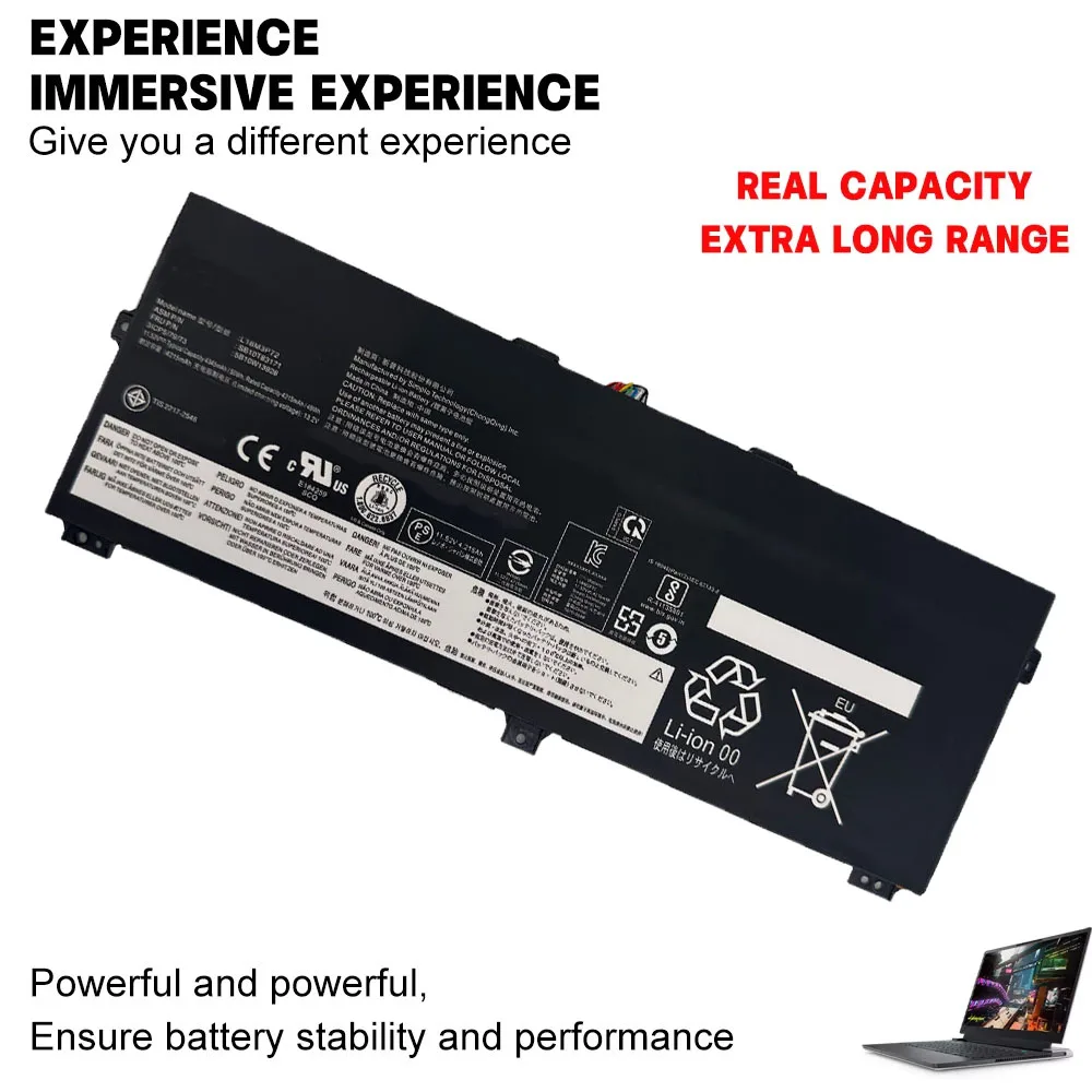 L18M3P72 L18S3P72 L19M3P71 11.52V 50Wh 4345mAh Laptop Battery for Lenovo ThinkPad X390 Yoga X13 Yoga Gen1