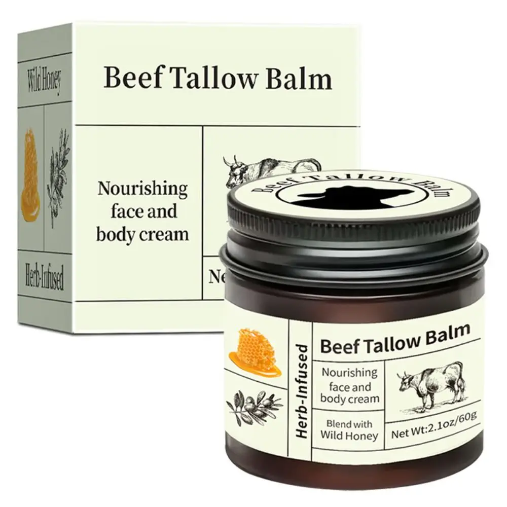 

New Natural Organic Beef Tallow Balm Hydrating Deep Nourishment Face Cream Whole Body Care Mild Tallow Moisturizing Cream