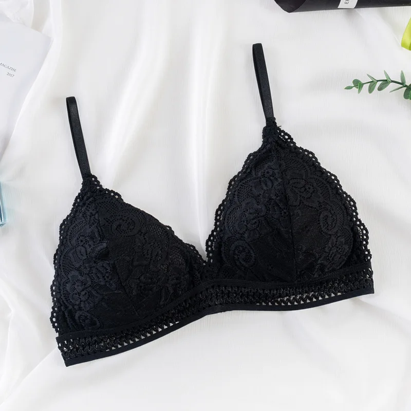 Push Up Bra Women Underwear Sexy Deep V Neck Lingerie Seamless Lace Bra Without Underwire for Women нижнее белье женское топ