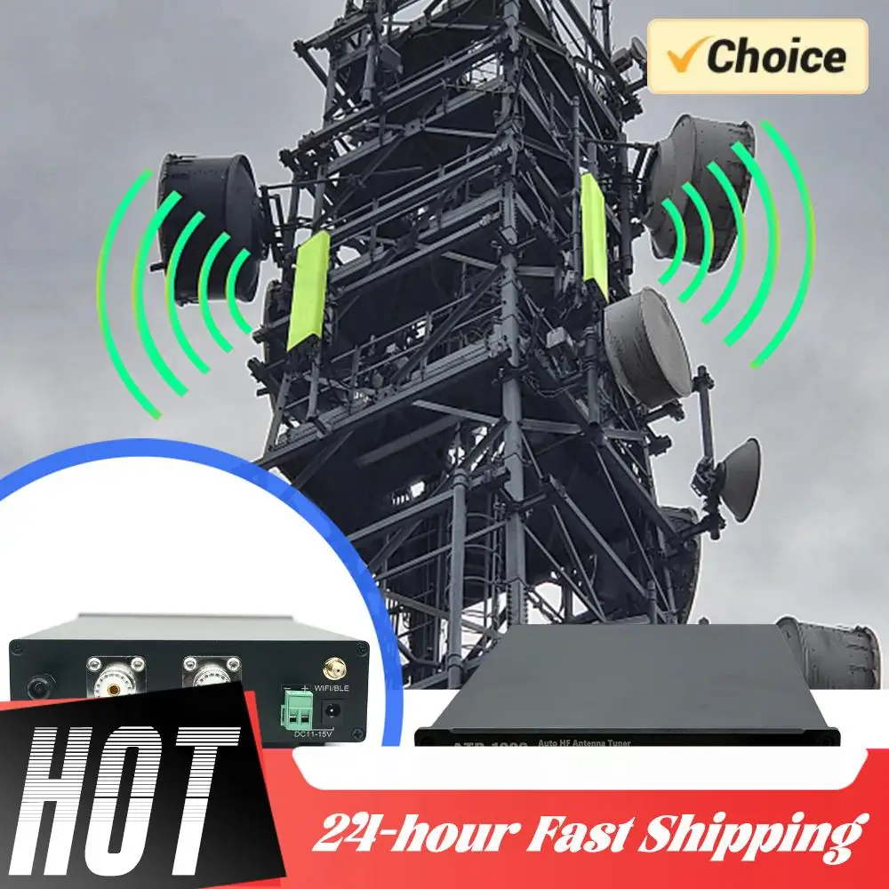 AMNVOLT ATR1000 1000W Automatic Antenna Tuner 1.8-30MHz HF Shortwave Radio Tuner with WiFi Remote Control For YAESU ICOM