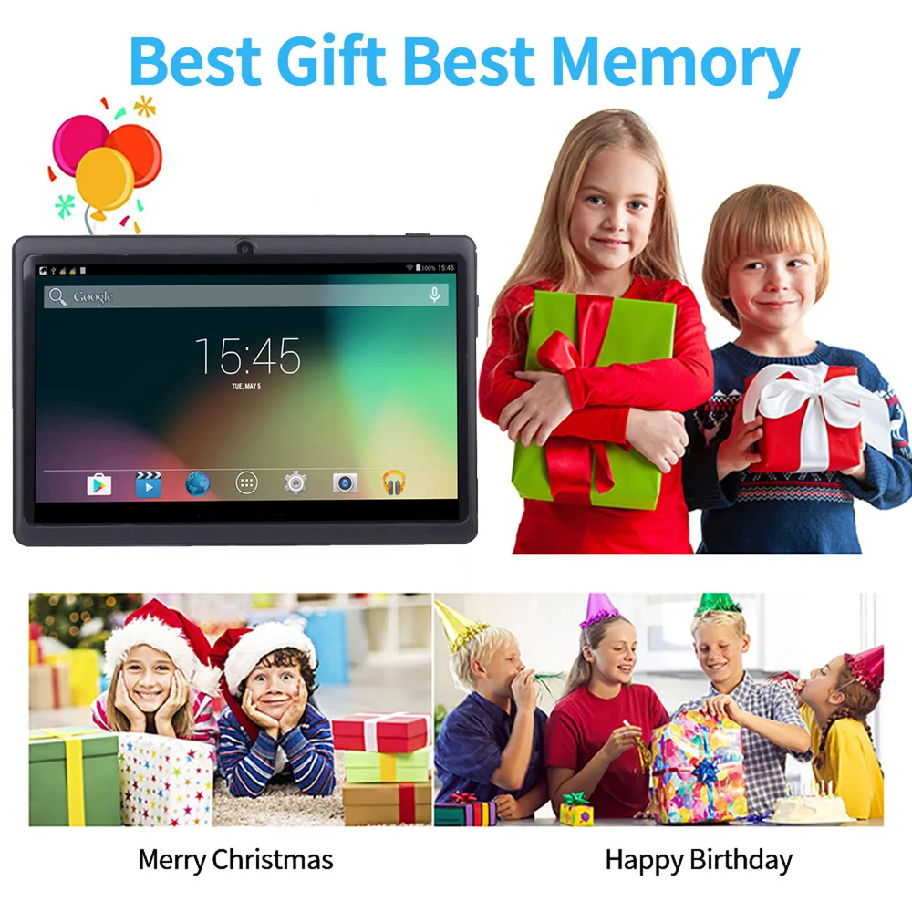 ขายร้อน 7 นิ้วเด็กแท็บเล็ต Quad Core Android 13 4GB RAM 64GB ROM WiFi บลูทูธการศึกษาซอฟต์แวร์ติดตั้งแท็บเล็ต Type-C