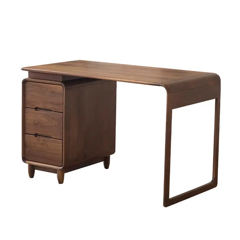 North American black walnut desk Nordic light luxury simple computer desk Japanese writing desk Solid wood home study modern