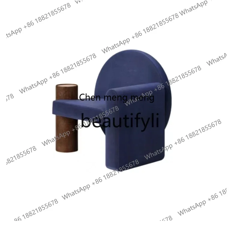 SS Nordic light luxury designer single armchair living room round fabric sofa chair special-shaped creative leisure chair7304