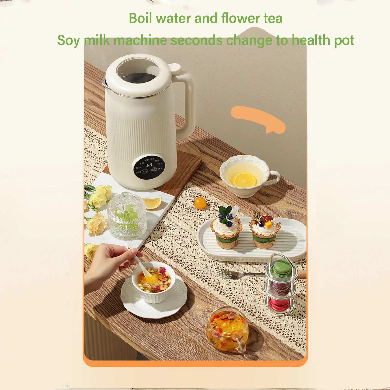 Automatischer elektrischer Entsafter, Nussmilchbereiter, Sojamilchmaschine, Küchenmaschine, Heißmixer, 220 V, für den Haushaltsgebrauch in der Küche