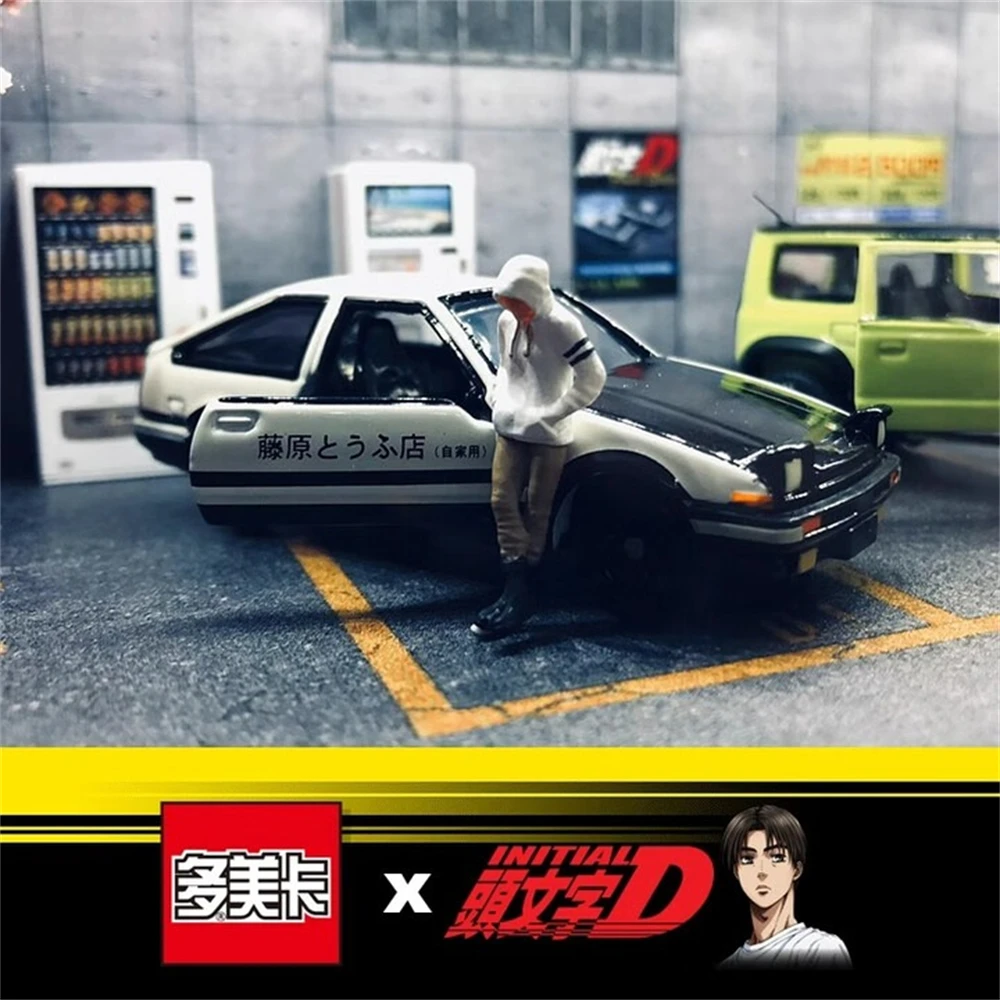 Takara Tomy Tomica Model Samochodu Toyota AE86 z Odlewu Stopu Metali, Kolekcja Samochodów Wyścigowych w Stylu INITIAL D, Model Zabawka