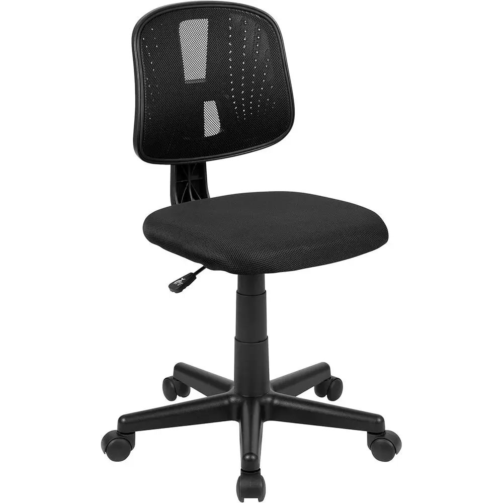 

Ergonomic Swivel Task Chair with Pivot Back and Height Adjustment, Black Mesh Office Chair