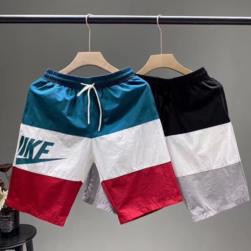 

Sports Shorts Men's Summer Thin Section Casual Fashion Trend Color Matching Shorts Loose Beach Pants Five-Point Pants