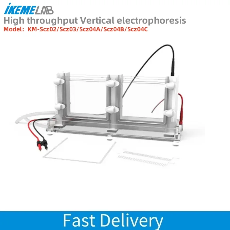 IKEME High Throughput Vertical Electrophoresis Apparatus Hb Protein Gel Electrophoresis Vertical Gel Electrophoresis Tank System