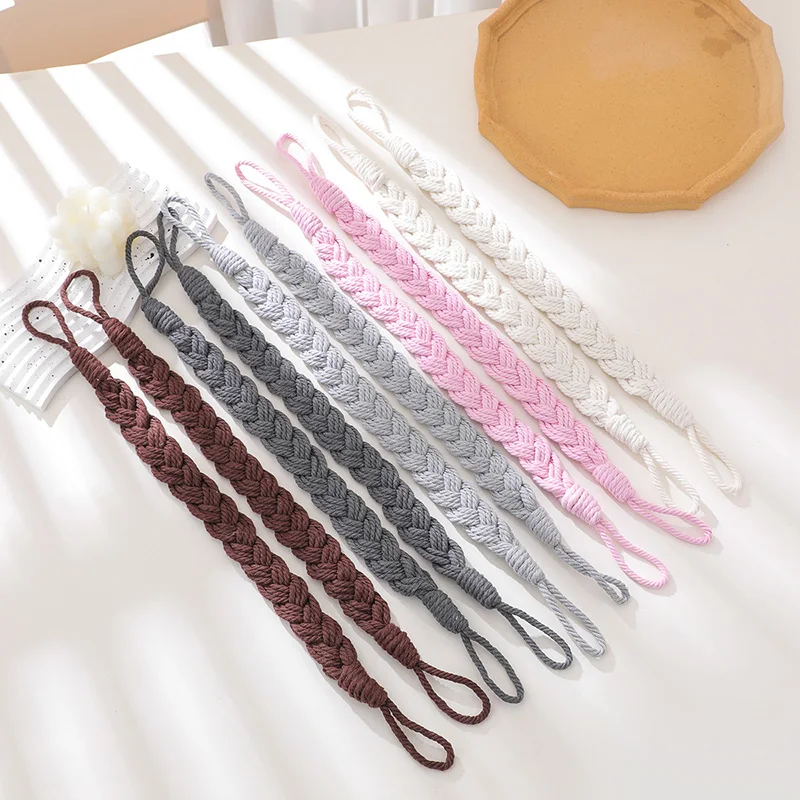 10pcs Handmade Braided Curtain Tiebacks Bohemian Curtain Holder Cotton Jute Rope Strap Buckle Holdbacks Home Decor