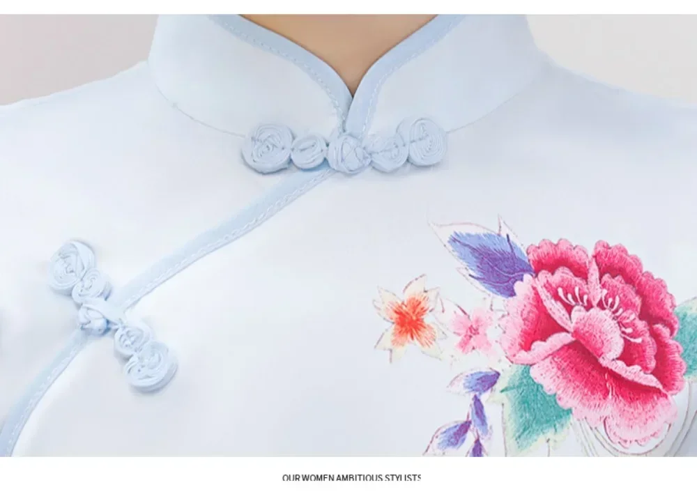 Chinese Dress Qipao Cheongsam Chinese Style Dress Fashion Casual Vintage Elegant Summer Ethnic Style Streetwear Traditional