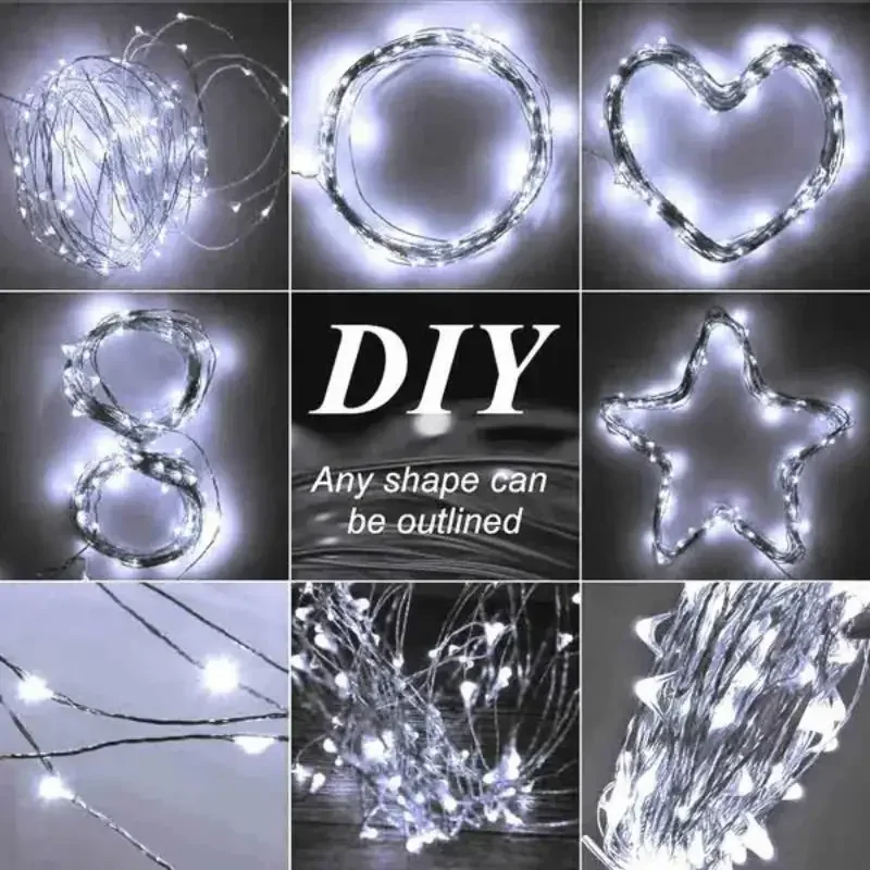 50/100/200/300/400LED Solar LED Light Outdoor Festoon Garden Fairy Light String Waterproof Christmas Garland Yard Decoration