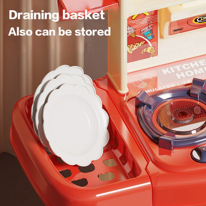 Children's Kitchen Stove Toy Play Home Cutlery Simulation Kitchenware Cooking and Cooking Set