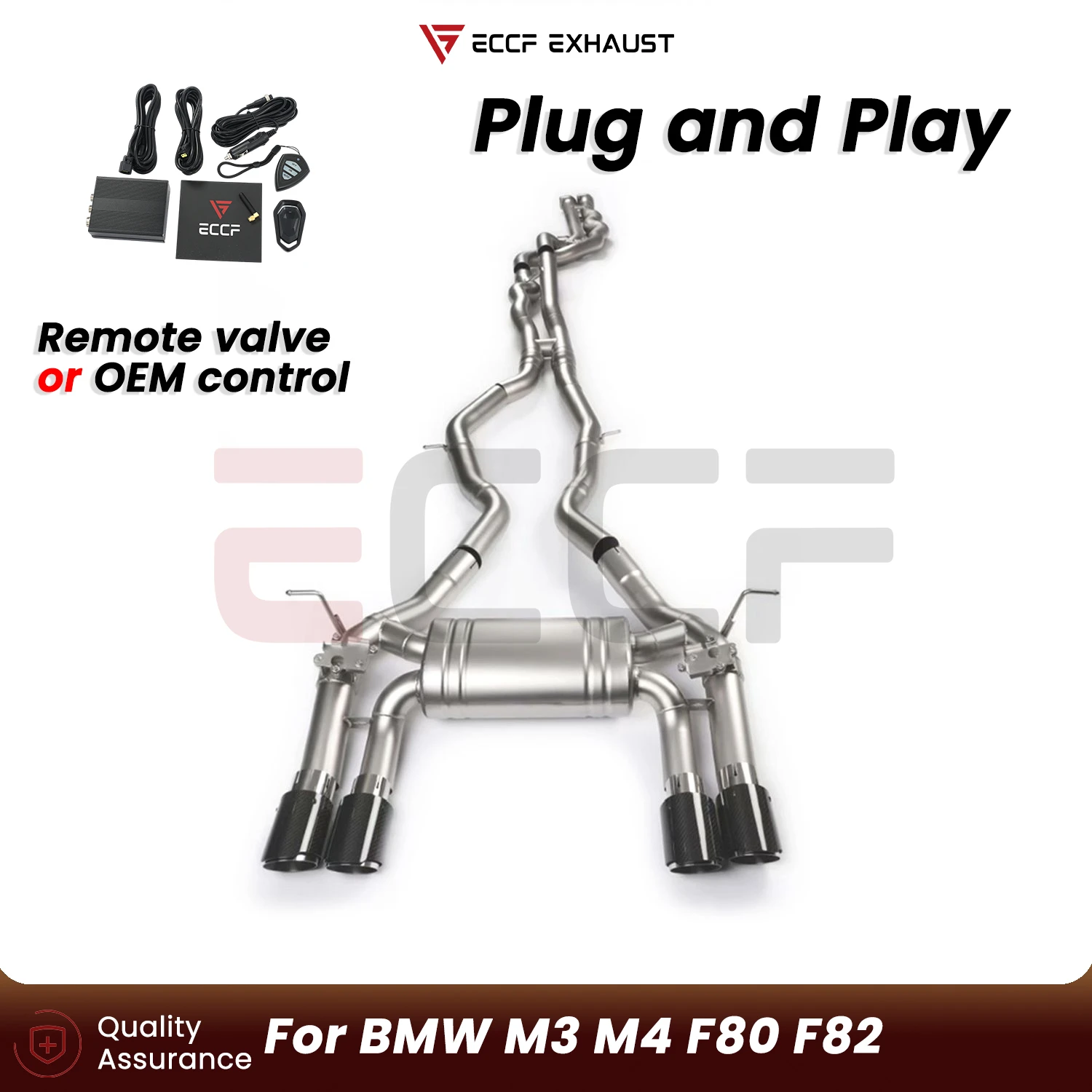 Sporty Stainless Steel Catback Exhaust FOR BMW M3 M4 F80 F82 Aggressive Exhaust Sound Plug and Play Performance Upgrade