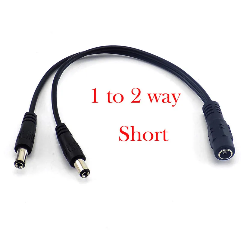 2.1*5.5mm 1 Female To 2 3 4 5 8 Male DC Power Splitter Plug Cable For CCTV Security Camera Accessories Power Supply Adapter 12V