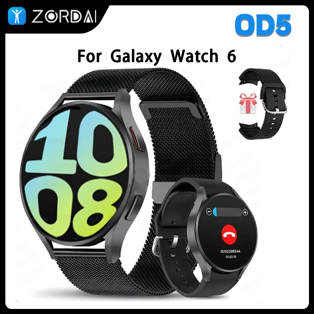 

Смарт-часы Zordai 2024 для Samsung Galaxy Watch 6 NFC ECG, мужские, с индивидуальным циферблатом, с голосовым вызовом, спортивные часы, женские Смарт-часы с GPS-трекером