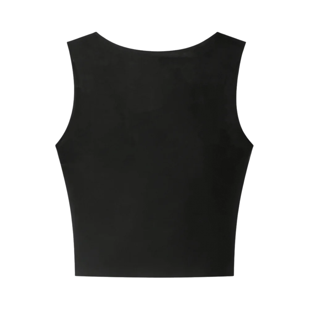 Bottoming Shirt Seamless Built-in Pads Bra V-neck Sleeveless Crop Top Push-Up Underwear for Women Workout