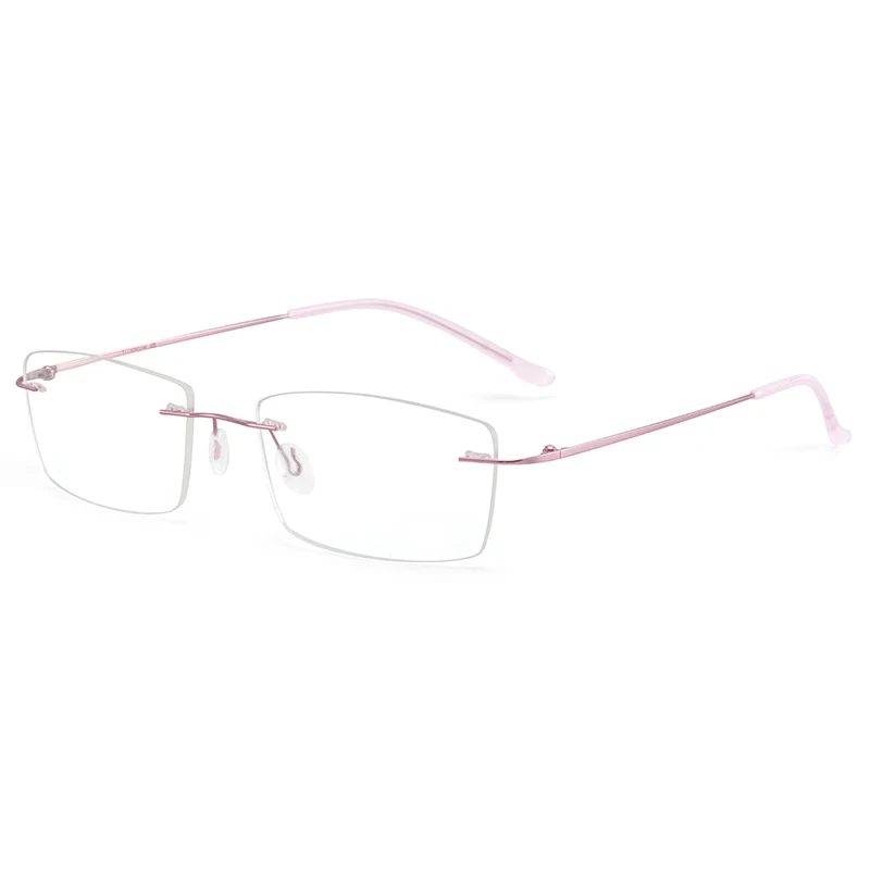 Black Rimless Optics Glasses Men Women 1.61MR-8 1.67 Prescription Recipe Lenses Myopia Reading Eyewear Anti Blue Light Eyeglasse