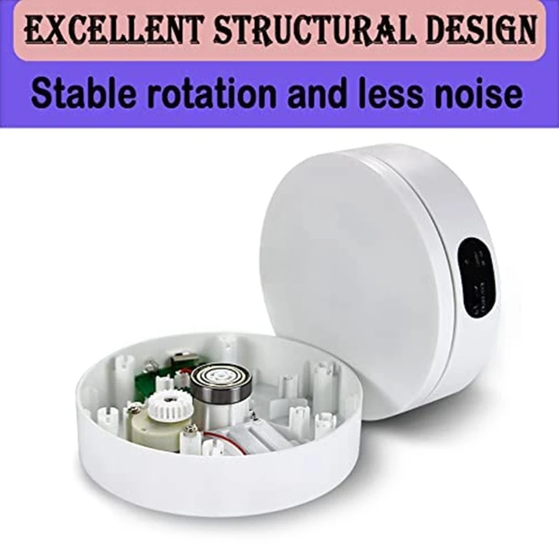 Electric Turntable Jewelry Holder Automatic Rotating Platform 15s/turn Low Noise for Photography Studio Work