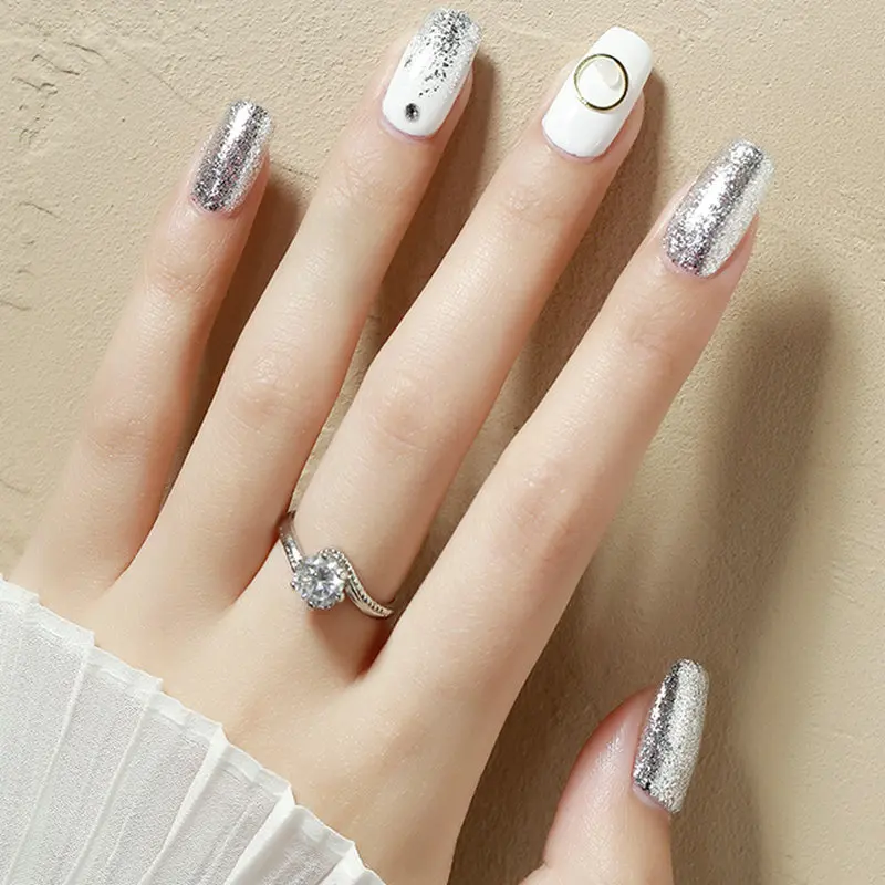 Neue Glitter Gel Polnische Shiny Platin Nagel Gel 5ml Nail art Blinkende Weg Tränken UV Semi Permanent Hybrid Vernis lack Lack – Detail 19