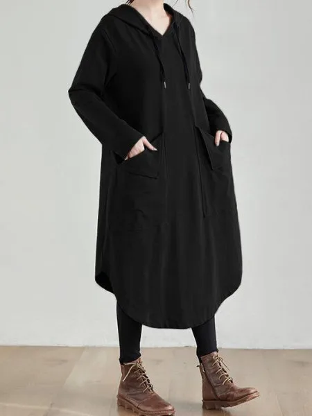 plus plus Size A-Line Dress Hoodie Maxi Skirt Korean Style Comfortable Loose Maternity Wear Autumn New Arrival plus Size Women - Aliexpress Deal
