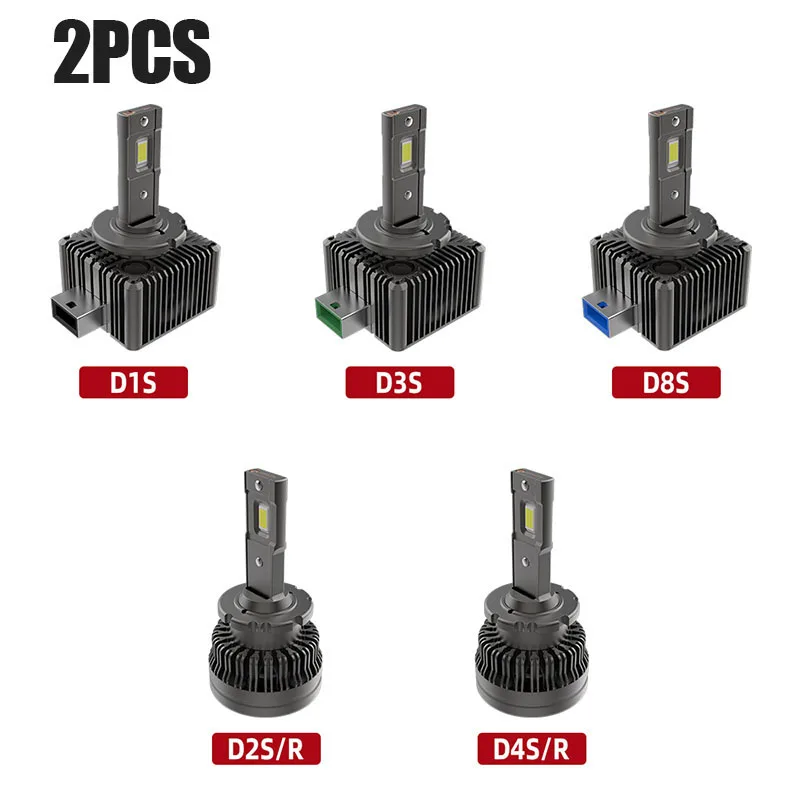 2Pcs Auto Led Headlight Xenon Light 35W 6000K 12V D1S D2S D3S D4S D8 Decoding Laser Headlight Spotlight Common To 99% of Models