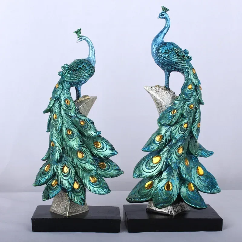 

Dec Resin Crafts Creative Fashion Golden Peacock Decorations Home Decoration Business Gifts Garden Decoration Gift