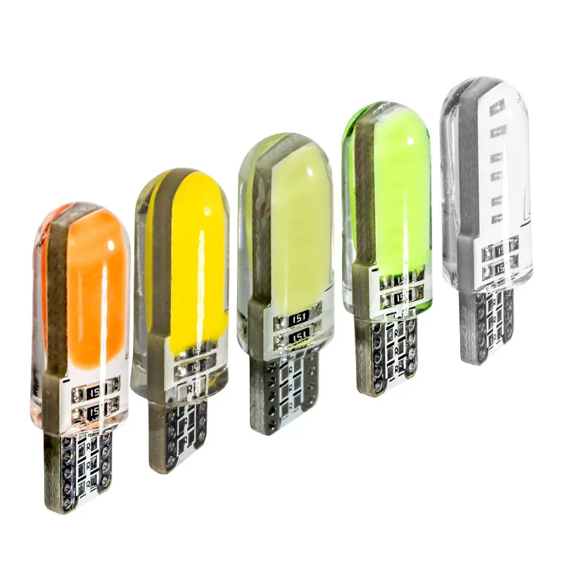 2/10 Uds T10 W5W 194 bombilla LED CANBUS COB/12smd 12V lámpara de lectura Interior de coche luces de liquidación bombillas de matrícula señal de cúpula