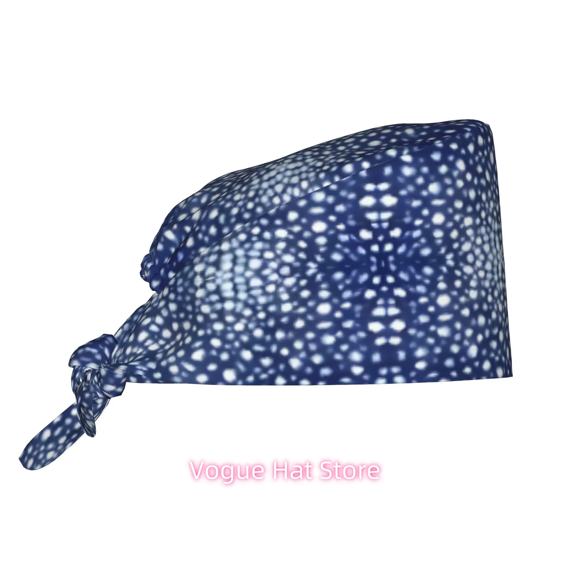 1pc Whale Shark Print Adjustable Work Cap - Lightweight Dustproof Marine-Themed Hat with Whale Shark Scale Pattern (Rhincodon Ty