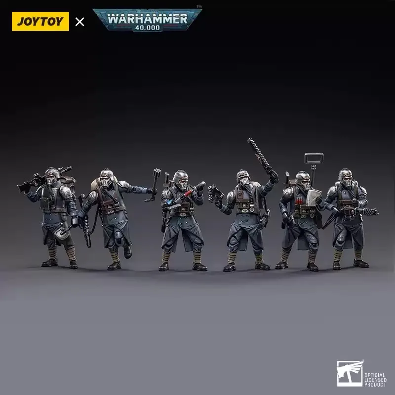 

JOYTOY Warhammer 40K Astra Militarum Death Korps of Krieg Veteran Squad 1/18 Articulated Action Figure Collectible Ornament Gift
