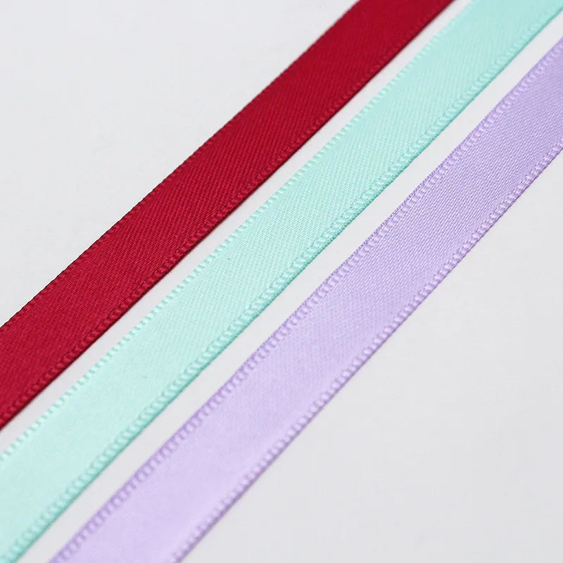 100Yards Colorful Ribbon 100% Polyester Double Face Print Grosgrain Ribbon Roll for Boxes Gifting 1cm Wide