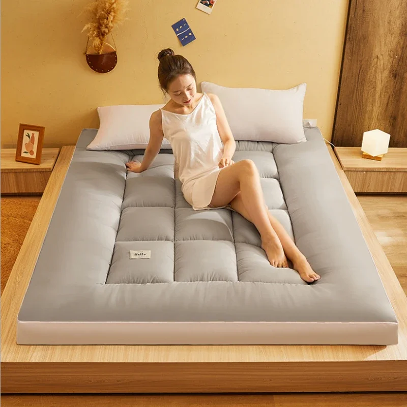 Matelas de tatami simple et double pour adultes, surmatelas doux et confortable, chambre à coucher, optique, 10cm, Twin, Queen, King Size