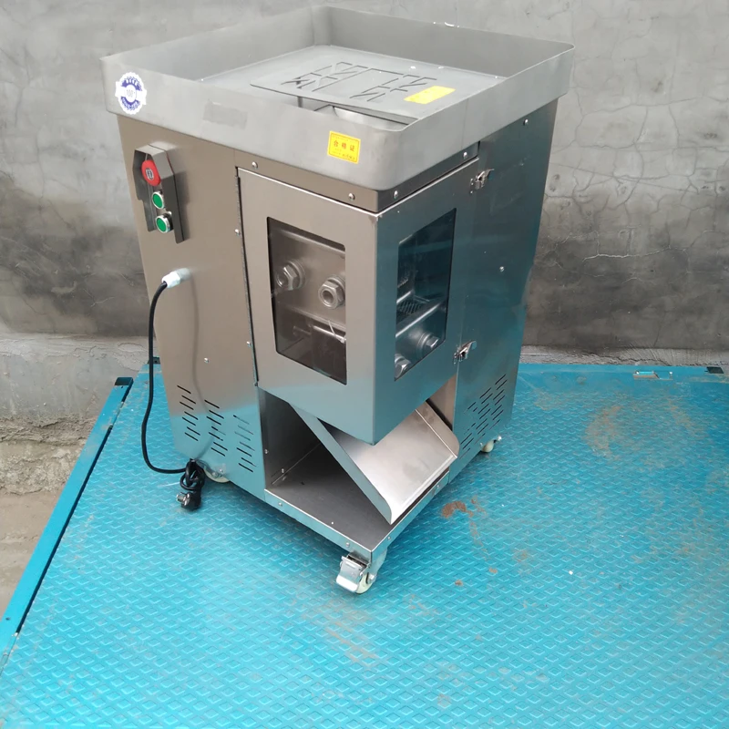 Vertical Commercial Meat Cutter Fresh Meat Vegetable Slices Cut Silk Cutter Machine Stainless Steel Meat Slicer