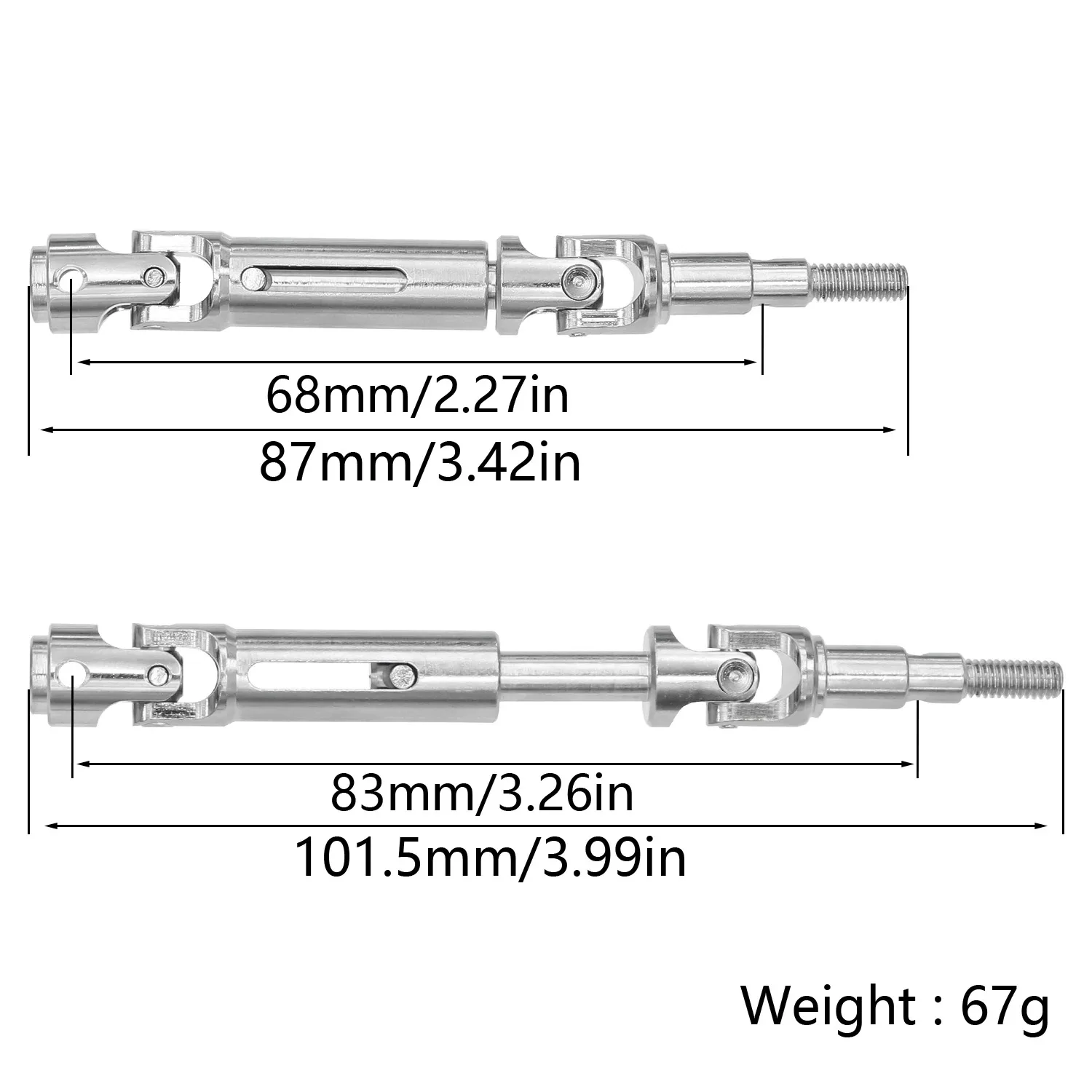 Arbre de Transmission en métal, arbre d'entraînement CVD en os de chien pour MJX 1/14 14209 14210 RC, pièces de mise à niveau de voiture