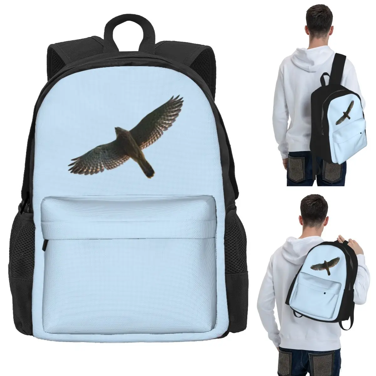 On The Fly. Common Kestrel Student Backpack School Bag Hiking Travel Daypack for Men Women Bookbag Shoulder Bags