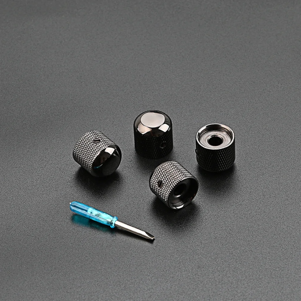 

Guitar Volume Knob Metal Replacement Control Knobs for Electric Bass Classical Guitar Potentiometer Hats Practical Accessories