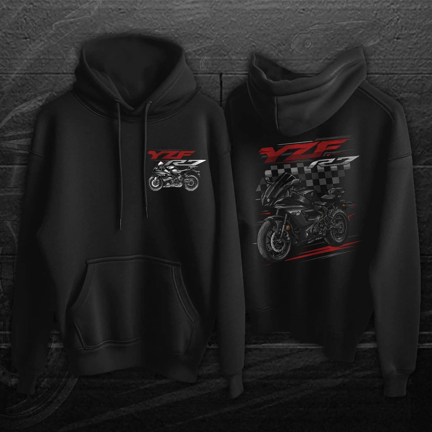 2021-2024 نماذج اليابان YZF-R7 دراجة نارية كنزة قطيفة جديد 100% القطن مريحة عادية رجالي بلوزات متسابق الشارع الشهير #3