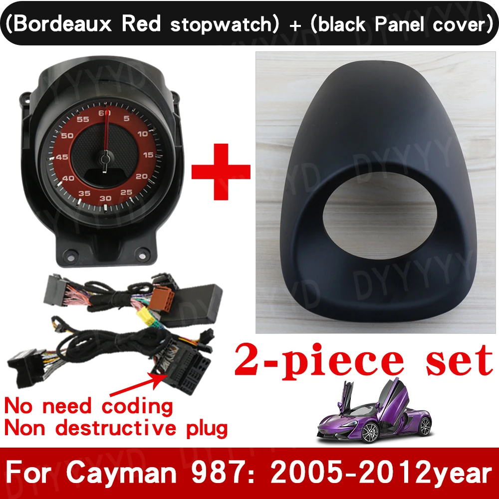 Stopwatch klok instrumentenpaneel sport chrono stopwatch dashboard cover Cayman 987 klok stopwatch voor Porsche Boxster 987 981