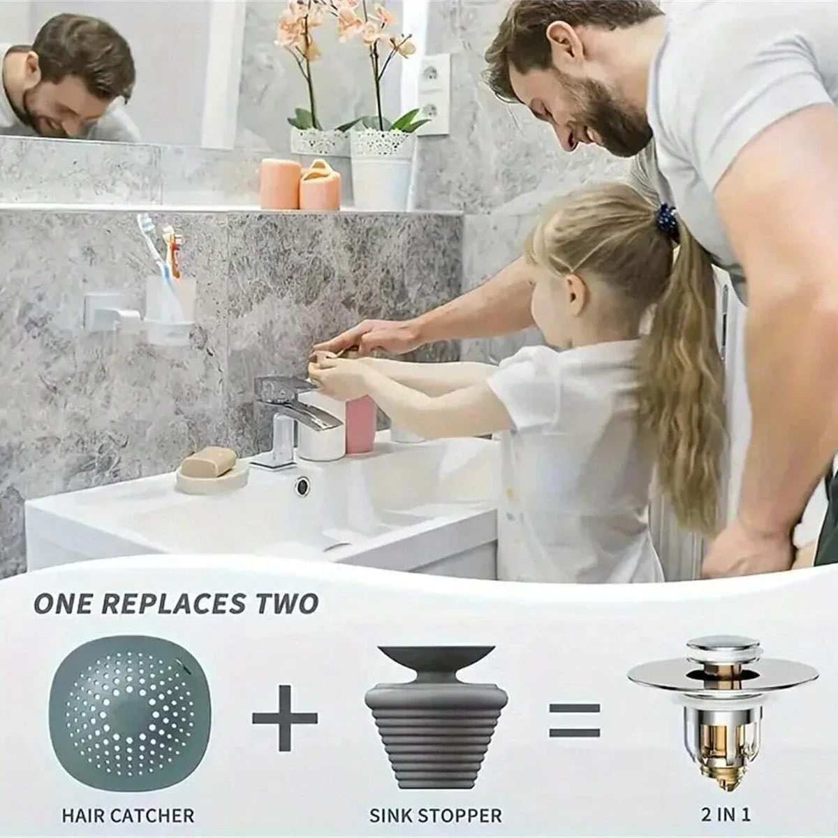 1/2/5pcs Universal Rebound Drain Plug Filter Basin Pop-up Chrome Sink Filter with Hair Catcher Bathroom Sink Drain Stopper