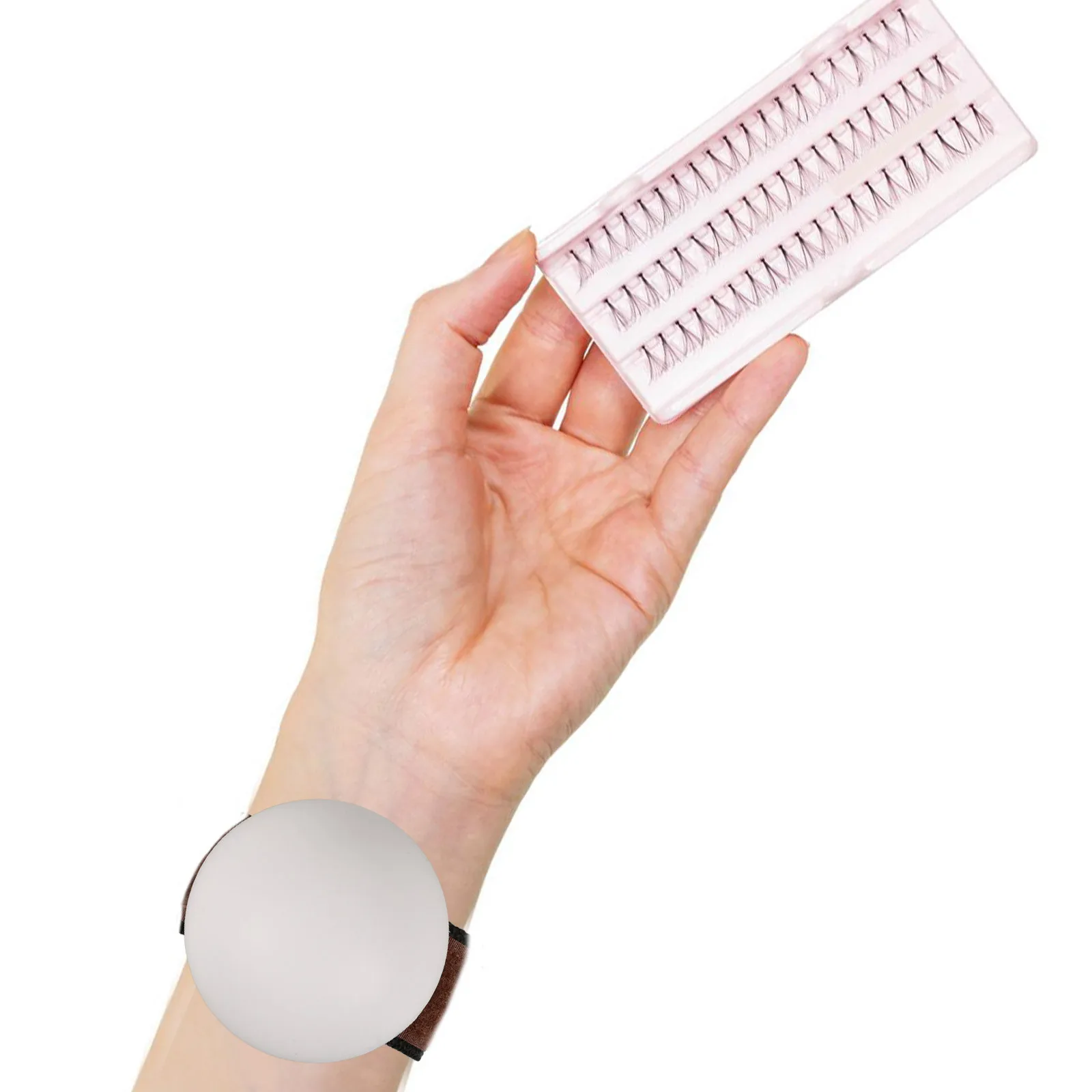 رمش تمديد أداة لاش صينية البليت دائم خفيفة الوزن المحمولة حزام اليد لاش حامل مجلس تخزين النساء