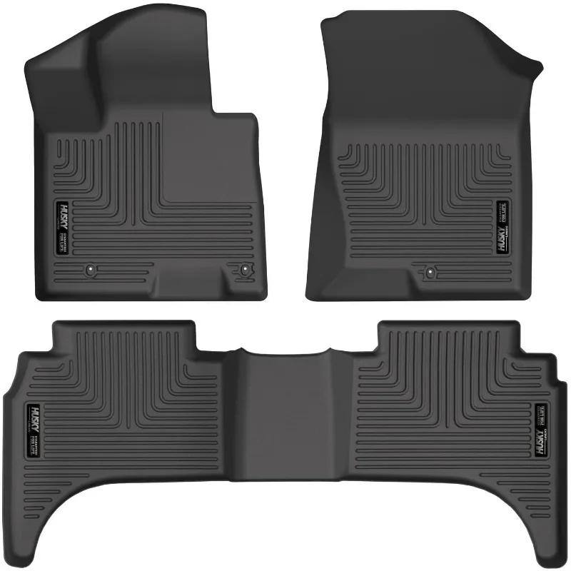 US Weatherbeater Floor Mats | Fits 2022-2024 Hyundai Santa Cruz | Front & 2nd Row, 3-pc Black - 95531