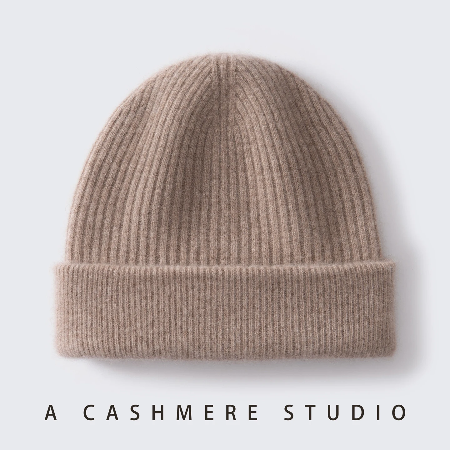 100%Top Cashmere Cap for Women&Men Outdoor Casual Winter Hats Adult Unisex Ski Warm Double-Deck Thicken Seamless Rib Knitted Hat